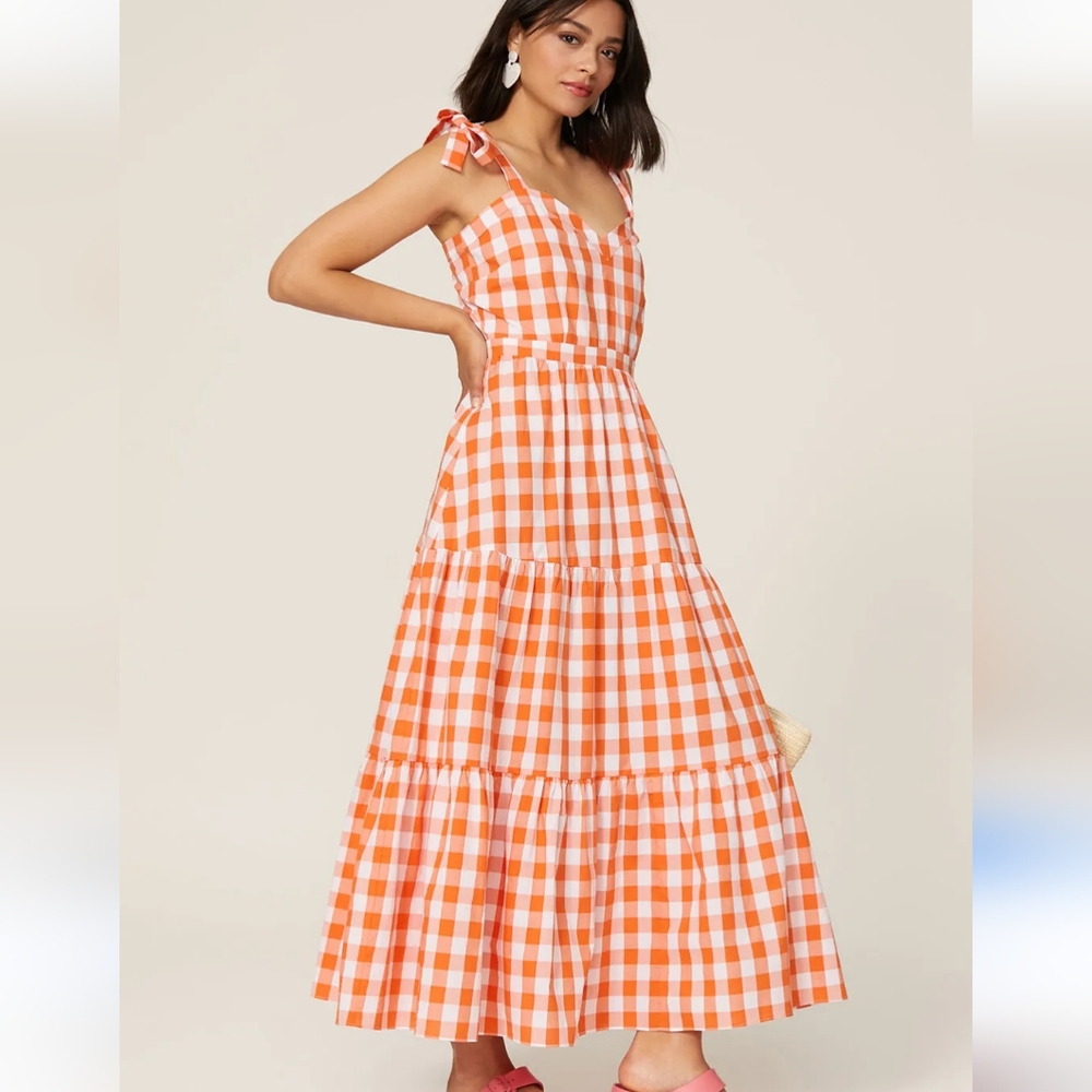 NWOT AVARA Gingham Smock Dress Size 18
